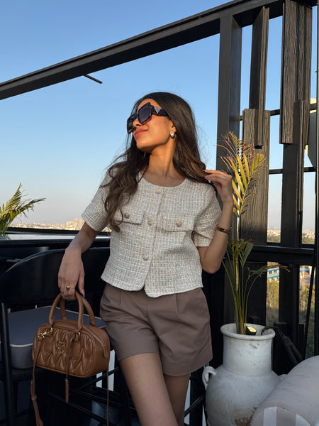 Milo Brulee Tweed Top