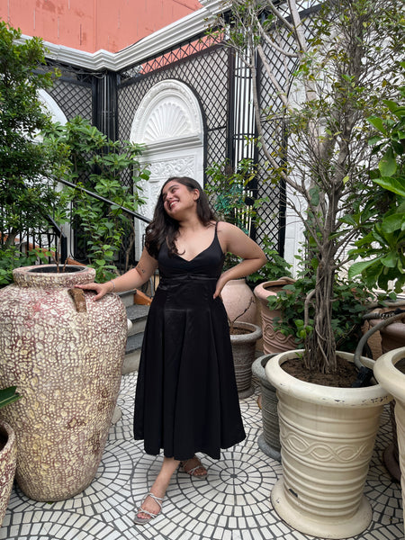 Swan Noir Flare Dress