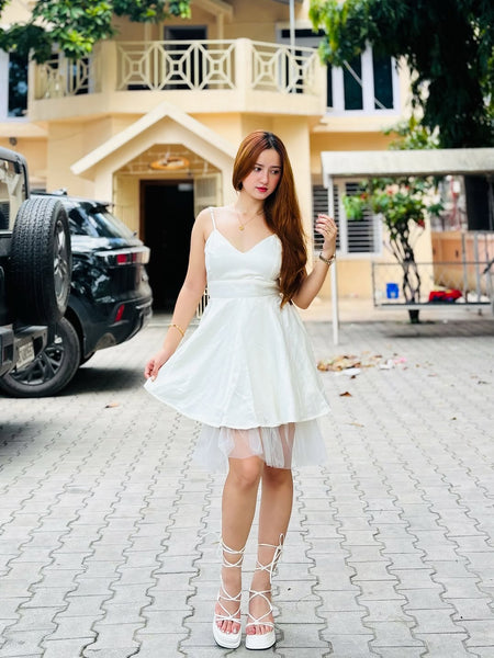 Gracia White Bow Dress