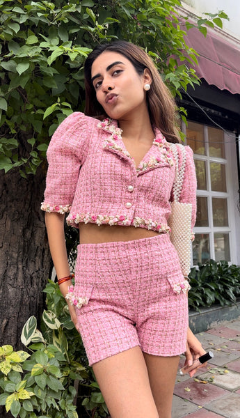 Emily In Paris Tweed Co-ord Set