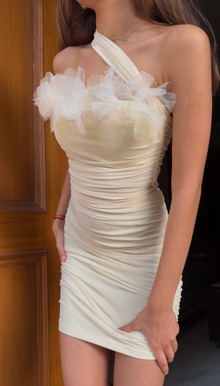 3D Flower Dress
Cream color